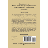 Descendants of Moses and Isabell (Clark) Crawford of Bucks County, Pennsylvania, Volume 1 back cover