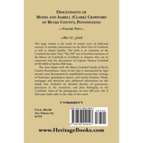 Descendants of Moses and Isabell (Clark) Crawford of Bucks County, Pennsylvania, Volume 2 back cover