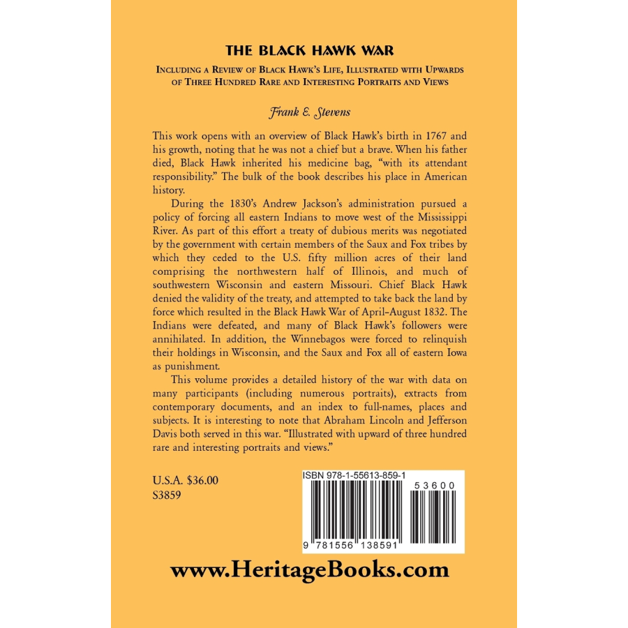 The Black Hawk War back cover