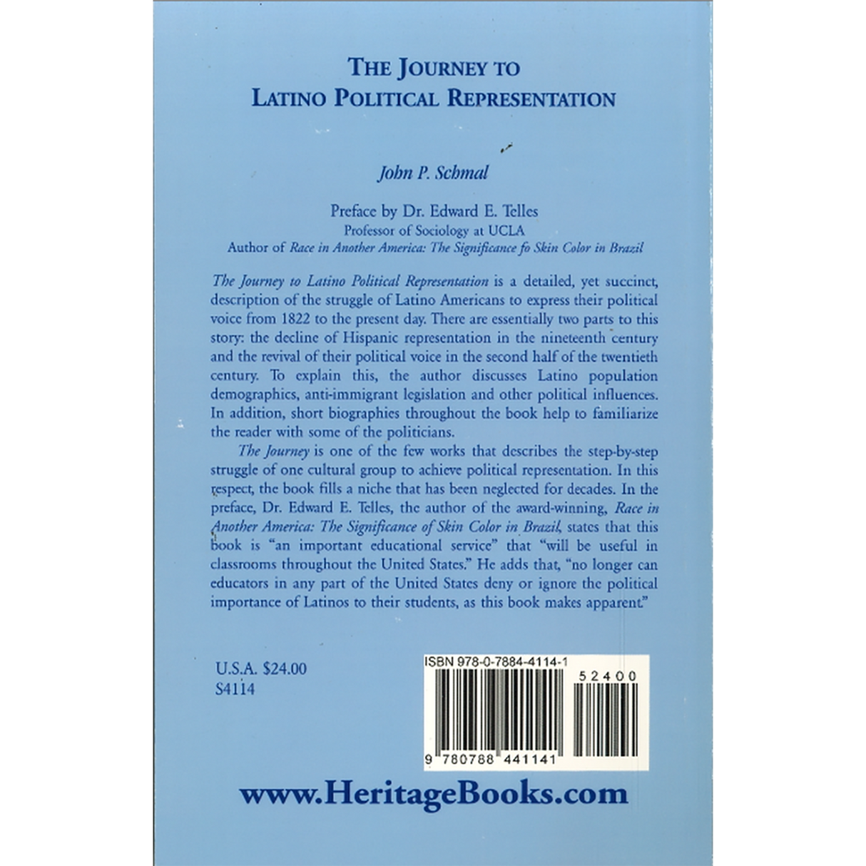 The Journey to Latino Political Representation back cover