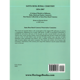 Santa Rosa Rural Cemetery, 1854-2007 back cover