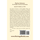 The Pig Iron Aristocracy, The Triumph of American Protectionism back cover