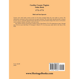 Caroline County, Virginia Order Book Abstracts 1772-1773 back cover