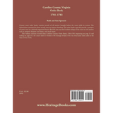 Caroline County, Virginia Order Book Abstracts 1781-1783 back cover