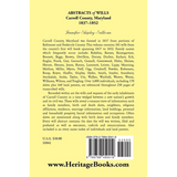 Abstracts of Wills, Carroll County, Maryland, 1837-1852 back cover