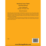 Spotsylvania County, Virginia Order Book Abstracts, 1724-1730, Part IV, 1729-1730 back cover