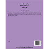 Loudoun County, Virginia Will Book Abstracts, 1793-1797 back cover