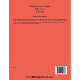 Loudoun County, Virginia Titheable Lists, 1770-1774 back cover