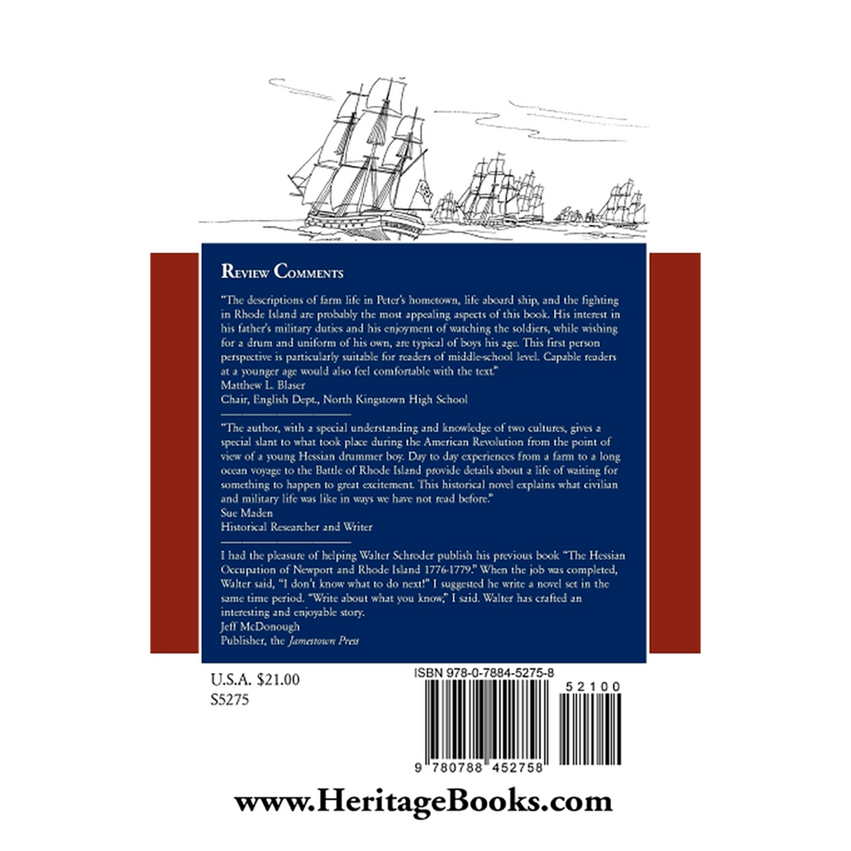 The Hessian Drummer Boy of Newport back cover