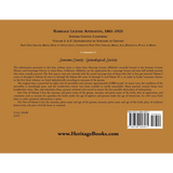 Marriage License Affidavits, 1861-1921, Sonoma County, California: Volume 1, A-F back cover