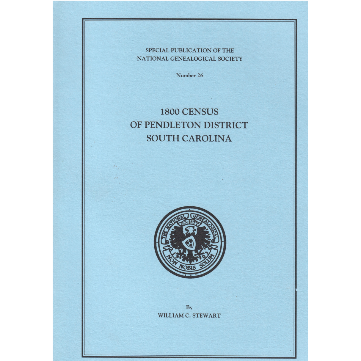 1800 Census of Pendleton District, South Carolina