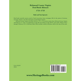 Richmond County, Virginia Deed Book Abstracts, 1721-1725 back cover