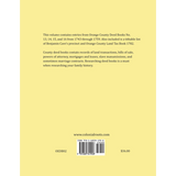 Orange County, Virginia Deed Book Abstracts, 1759-1778 back cover