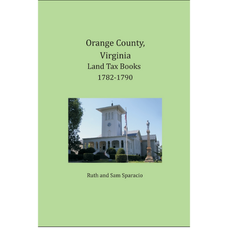 Orange County, Virginia Land Tax Book 1782-1790