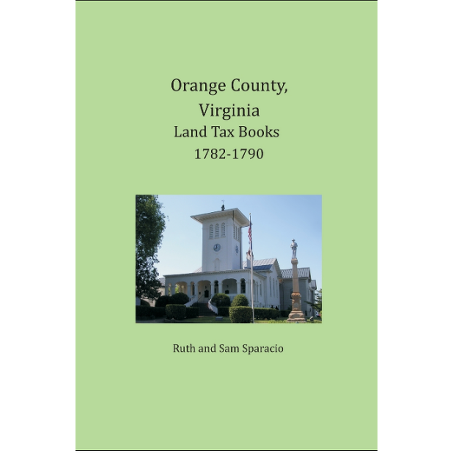 Orange County, Virginia Land Tax Book 1782-1790