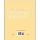 Loudoun County, Virginia Order Book Abstracts, 1758-1759 back cover