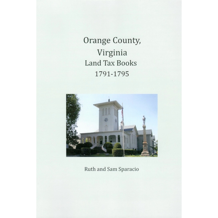 Orange County, Virginia Land Tax Book 1791-1795