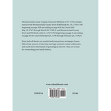 Westmoreland County, Virginia Deed and Will Book Abstracts 1747-1748 back cover