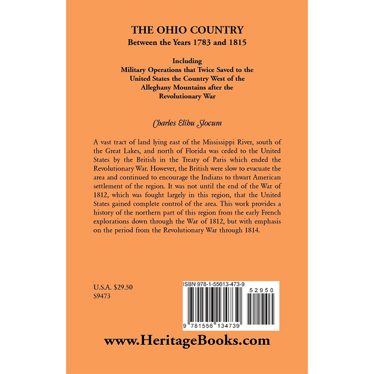 The Ohio Country Between the Years 1783 and 1815 back cover