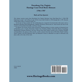 Petersburg City, Virginia Hustings Court Deed Book, 1784-1787 back cover