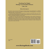 Petersburg City, Virginia Hustings Court Deed Book, 1790-1793 back cover