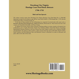 Petersburg City, Virginia Hustings Court Deed Book, 1790-1793 back cover