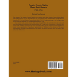 Fauquier County, Virginia Minute Book Abstracts 1763-1764 back cover