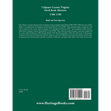 Culpeper County, Virginia Deed Book Abstracts 1788-1789 back cover