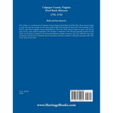 Culpeper County, Virginia Deed Book Abstracts 1791-1792 back cover