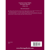 Lancaster County, Virginia Deed Book Abstracts 1706-1710 back cover