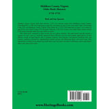 Middlesex County, Virginia Order Book Abstracts, 1719-1721 back cover