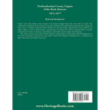 Northumberland County, Virginia Order Book Abstracts, 1674-1677 back cover