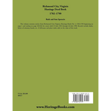 Richmond City, Virginia Hustings Deed Book Abstracts, 1782-1790 back cover