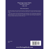 King George County, Virginia Deed Abstracts, 1780-1787 back cover