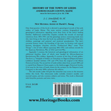 History of the Town of Leeds, Androscoggin County, Maine, From Its Settlement June 10, 1780 back cover