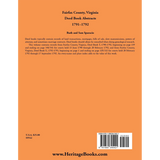 Fairfax County, Virginia Deed Book Abstracts 1791-1792 back cover