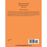 Fairfax County, Virginia Deed Book Abstracts 1791-1792 back cover