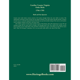 Caroline County, Virginia Order Book Abstracts 1784-1785 back cover