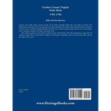 Caroline County, Virginia Order Book Abstracts 1783-1784 back cover