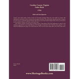 Caroline County, Virginia Order Book Abstracts 1764 back cover