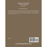 Culpeper County, Virginia Deed Book Abstracts 1769-1773 back cover