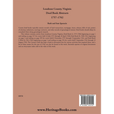 Loudoun County, Virginia Deed Book Abstracts, 1757-1762 back cover