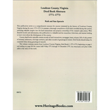 Loudoun County, Virginia Deed Book Abstracts, 1771-1773 back cover