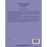 Loudoun County, Virginia Deed Book Abstracts, 1790-1792 back cover