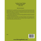 Loudoun County, Virginia Deed Book Abstracts, 1794-1795 back cover