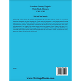 Loudoun County, Virginia Order Book Abstracts, 1761-1762 back cover