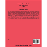 Loudoun County, Virginia Order Book Abstracts, 1762 back cover