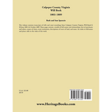 Culpeper County, Virginia Will Book, 1803-1809 back cover