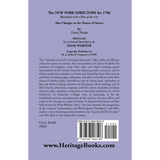 New York Directory for 1786 back cover