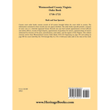 Westmoreland County, Virginia Order Book Abstracts 1718-1721 back cover